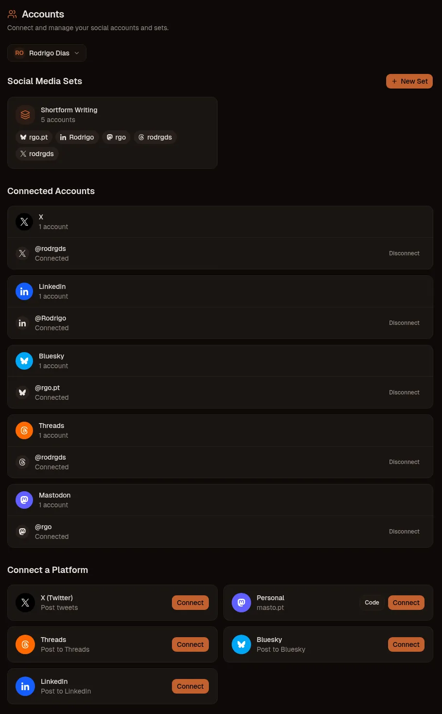 OpenPost accounts