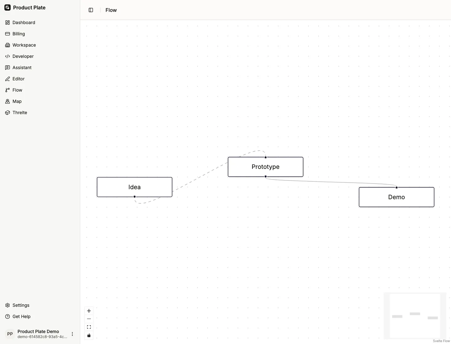Product Plate visual workflow editor